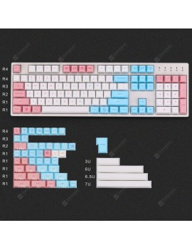 151 Keys Orignal Profile PBT Keycaps White Blue Pink Caps For Cherry Mechanical Keyboard