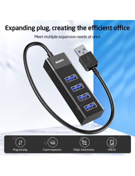 ESR USB HUB Adapter USB 3.0 Dock Fast Transfer Splitter 4 Ports 4-In-1 USB Extention Data Transfer for PC MacBook Pro