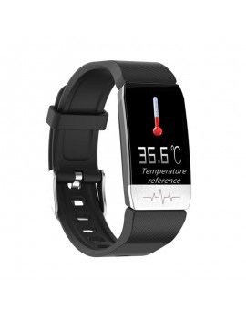 T1S Smart Horloge Band Met Temperatuur Meten Ecg Hartslag Bloeddrukmeter Weersverwachting Drinken Herinneren Polsband