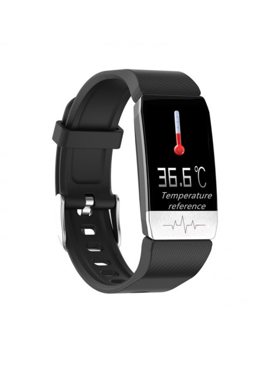 Smart Watches - T1S Smart Horloge Band Met Temperatuur Meten Ecg Hartslag Bloeddrukmeter Weersverwachting Drinken Herinneren Polsband