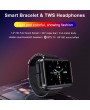 Smart Watches - T91 Smart Watch 2 in 1 TWS Wireless Bluetooth Headset Big DIY Screen Fitness Heart Rate Tracker Bracelet Sports Smartwatch